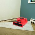 B-Air BA-VLO-25RD Red Ventlo-25 Low Profile Variable Speed Air Mover - 1/4 HP 157BAVLO25RD